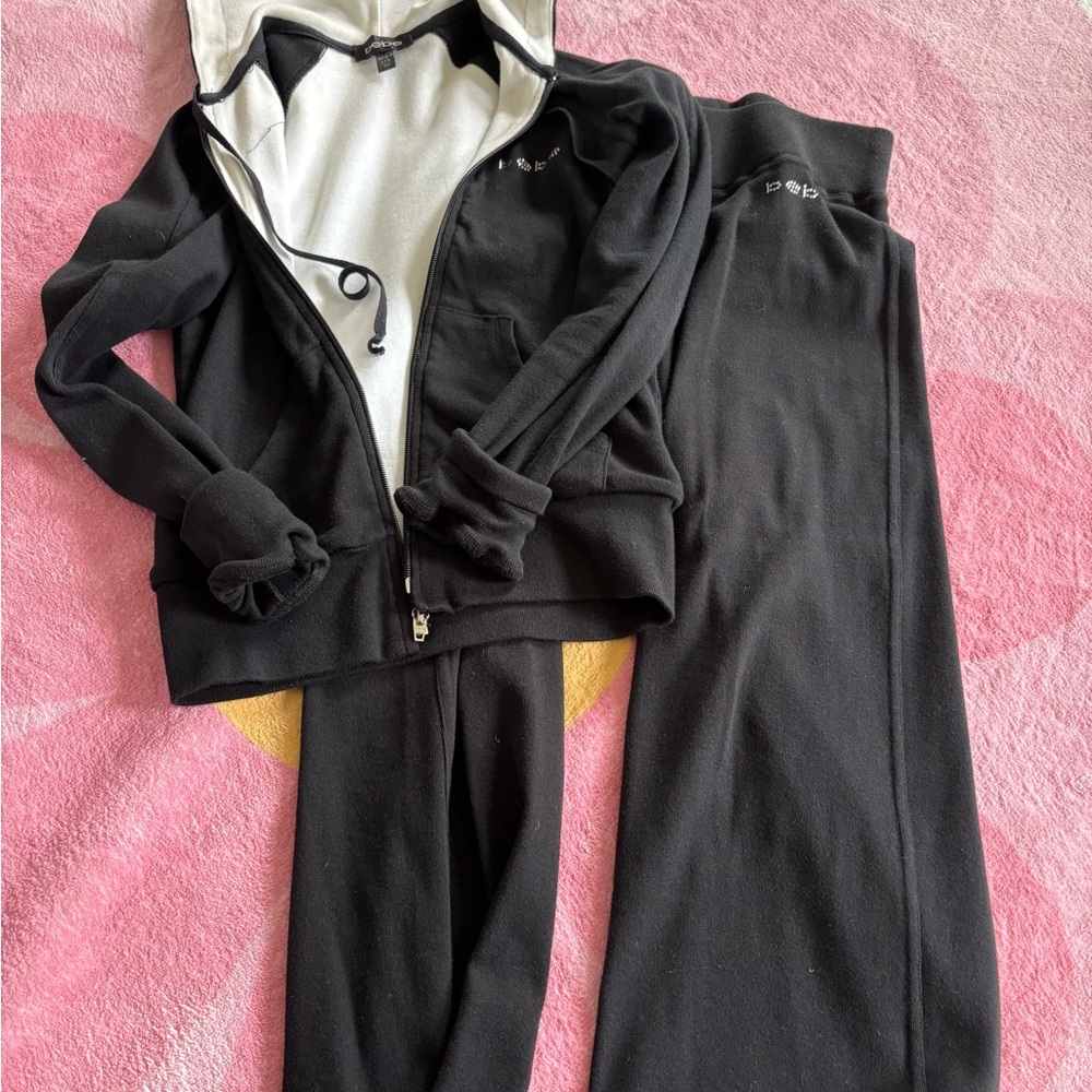 Bebe Zip-Up Hoodie and Cropped Pants Set - Picture 2 of 8